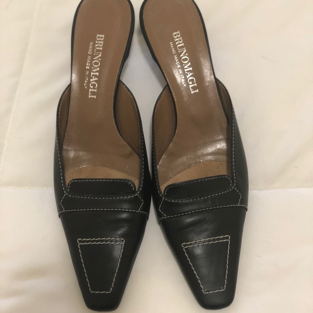 Black Bruno Magli Slip on Shoes